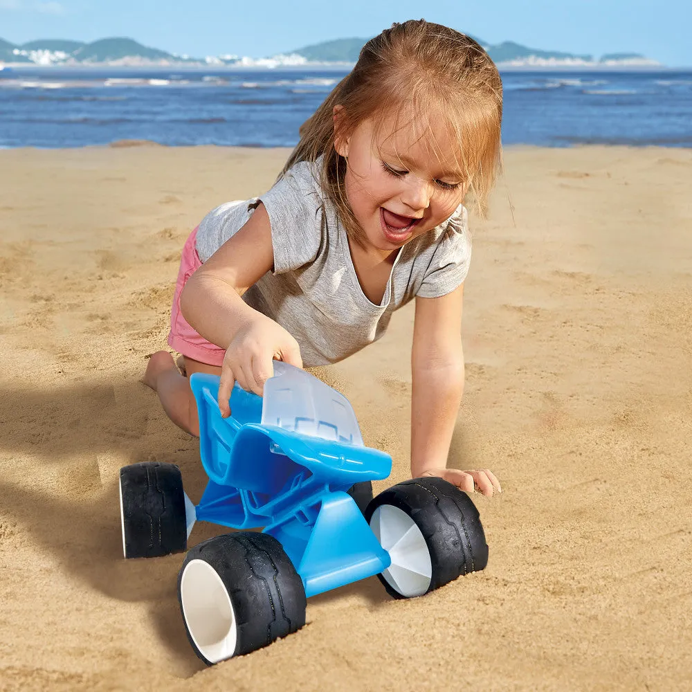 Hape Beach Fun Blue Dune Buggy - 4 Wheeled Toy Vehicle