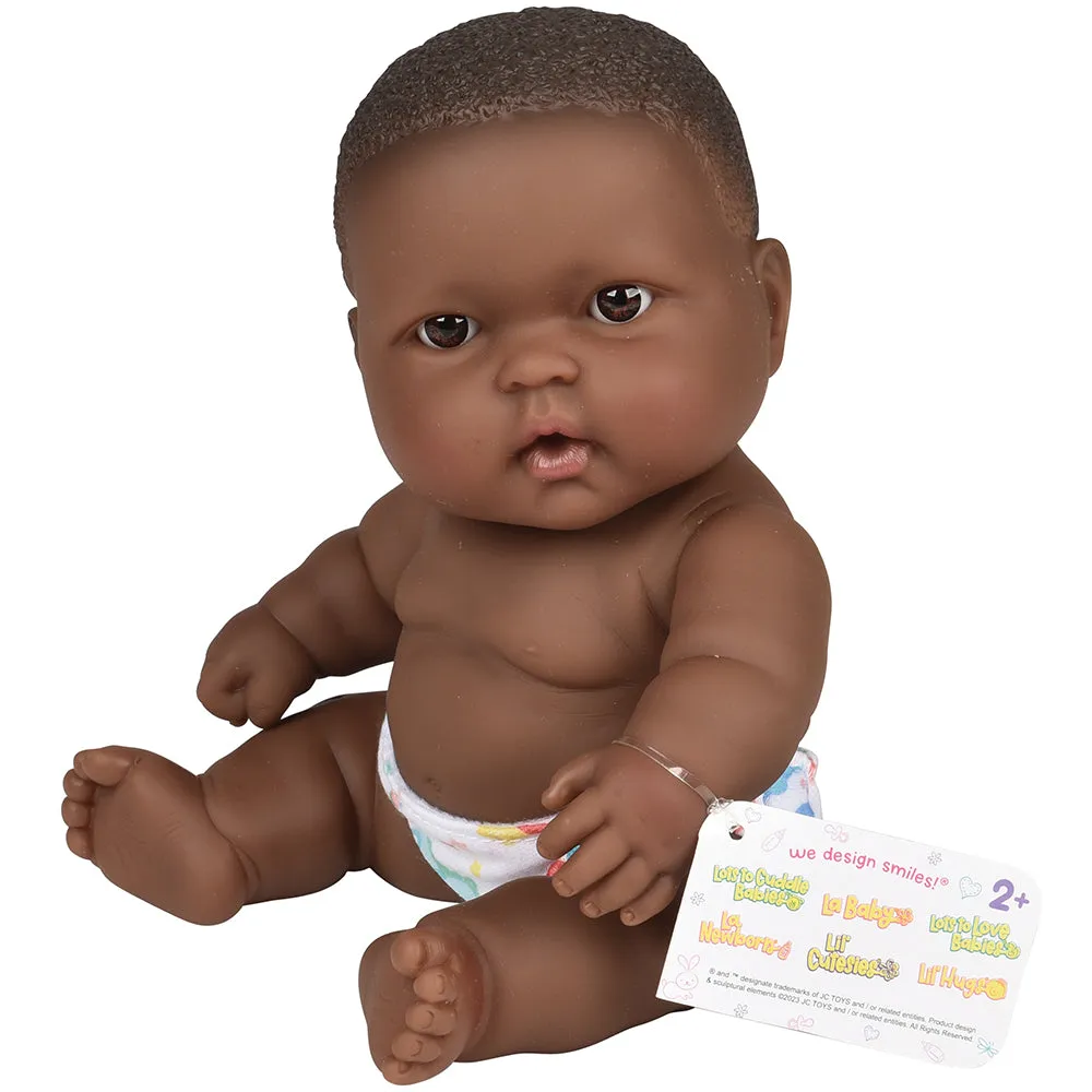 Huggable 10" African American Baby Doll | Soft Vinyl with Detailed Features
