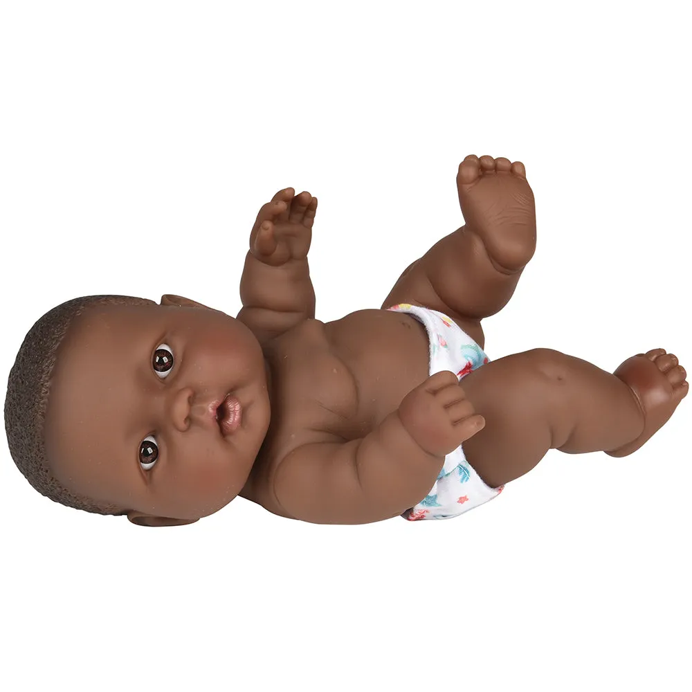 Huggable 10" African American Baby Doll | Soft Vinyl with Detailed Features
