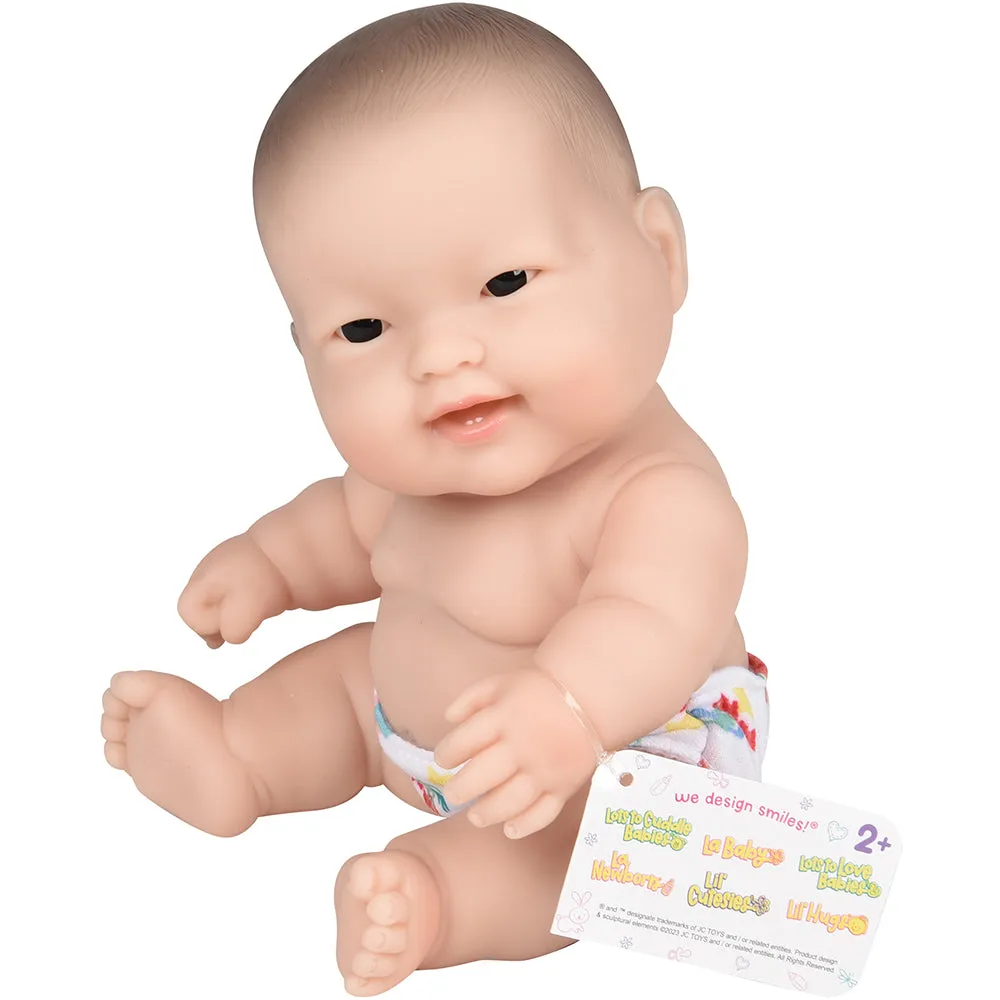 Huggable 10" Asian Baby Doll | Soft Vinyl with Detailed Features