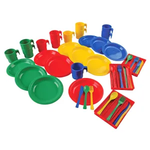 Indestructible Play Dishes For 12 | Durable, Dishwasher-Safe 60-Piece Classroom Set