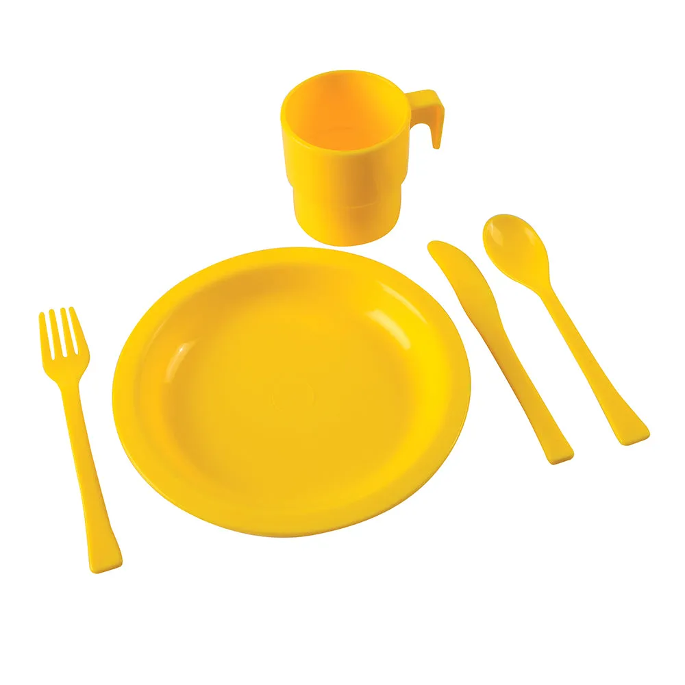 Indestructible Play Dishes For 12 | Durable, Dishwasher-Safe 60-Piece Classroom Set