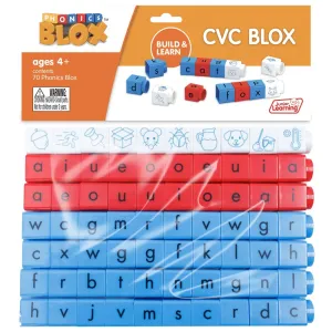 Junior Learning Rainbow Phonics CVC Blox Set - 70 Color-Coded Blocks