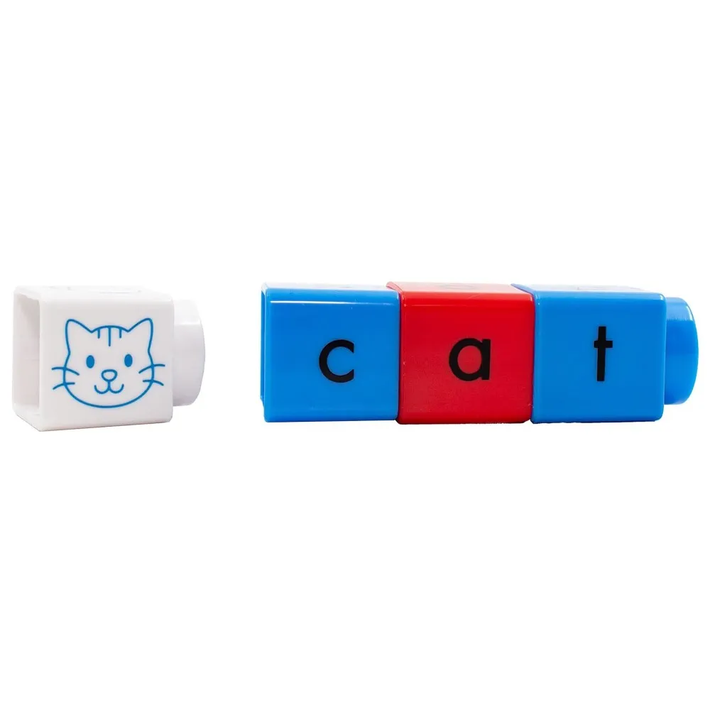 Junior Learning Rainbow Phonics CVC Blox Set - 70 Color-Coded Blocks