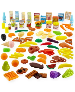 Just Like Home 120-Piece Deluxe Play Food Set – Ultimate Kitchen Pretend Play