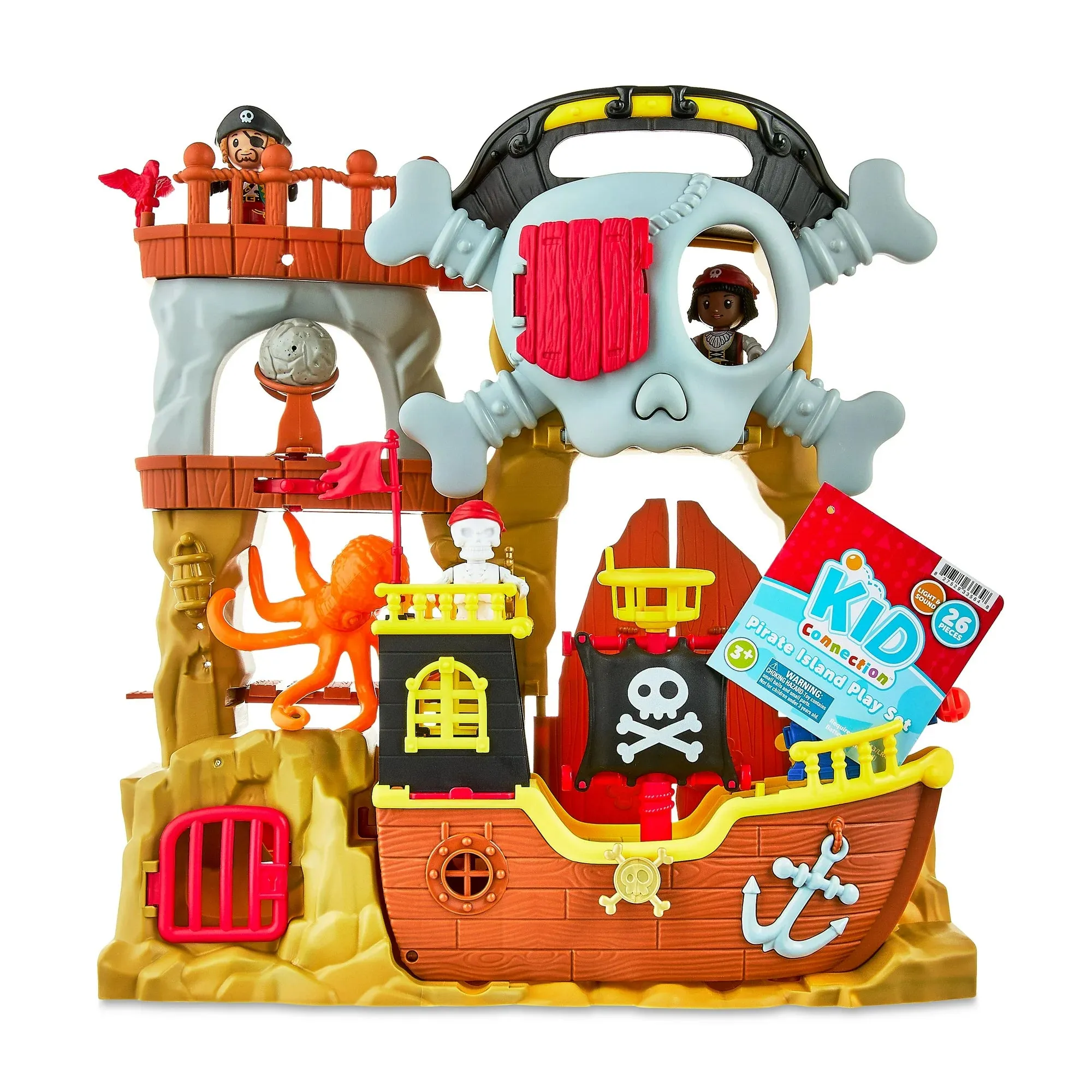 Kid Connection 533564 Pirate Island Playset, 26 Pieces, Toddler Toys