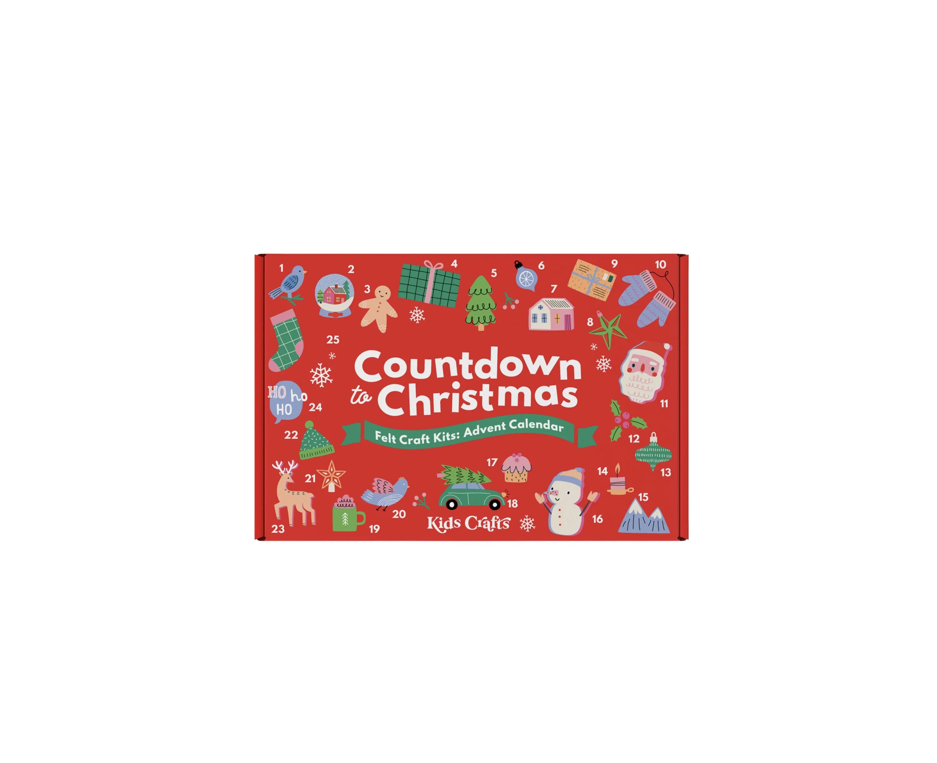 Kids Crafts 2024 Countdown Christmas Advent Calendar - 25 DIY Ornament Kits