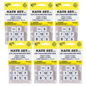 Koplow Games Educational Math Dice Set - STEM Learning - 48 Count