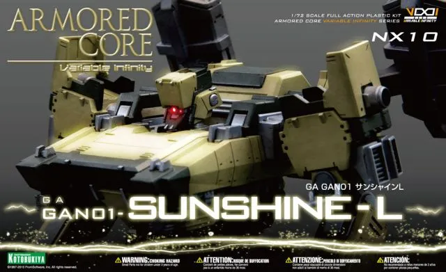 Kotobukiya 1/72 Armored Core GA GAN01-Sunshine-L Model Kit VI062X
