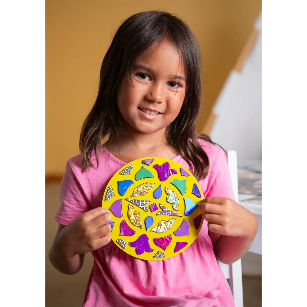 Kulture Khazana Rangoli Mandala Foil Craft Kit - DIY Shiny Designs, Ages 4 