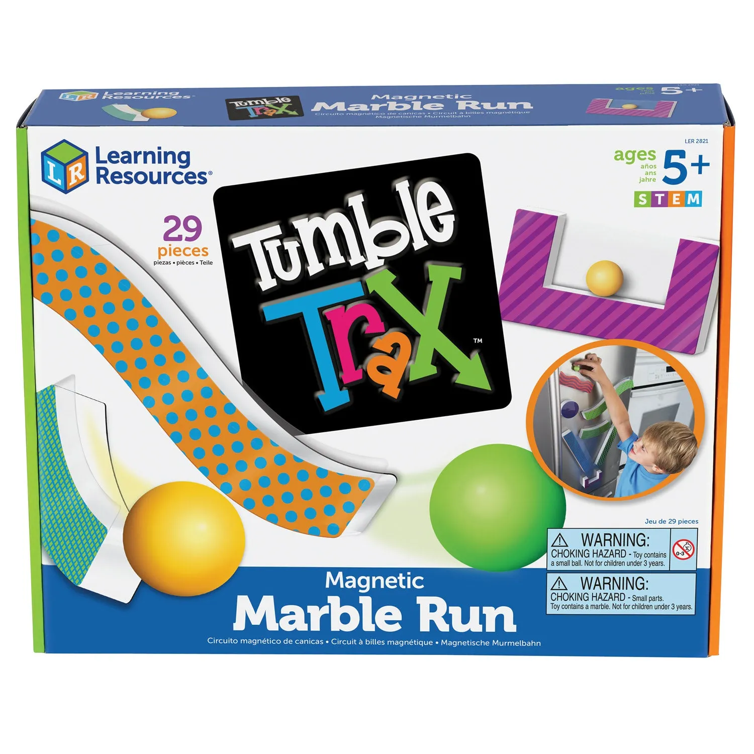 Learning Resources Tumble Trax Magnetic Marble Run - Interactive STEM Toy