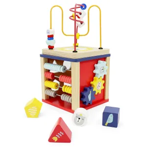 LEO & FRIENDS Alice 5-in-1 Activity Cube - Montessori-Approved Interactive Toy