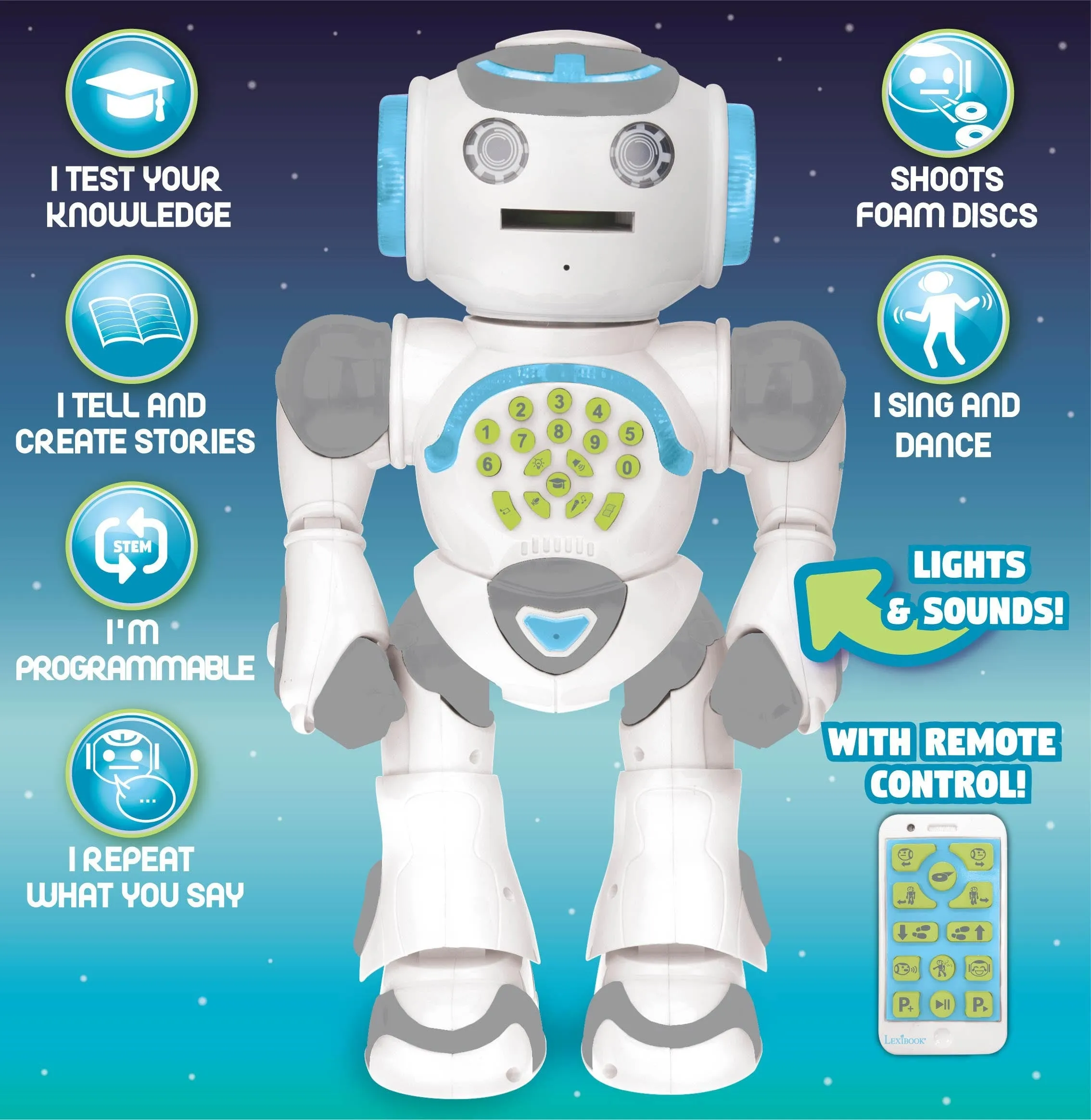 Lexibook POWERMAN Max - Interactive STEM Educational Robot