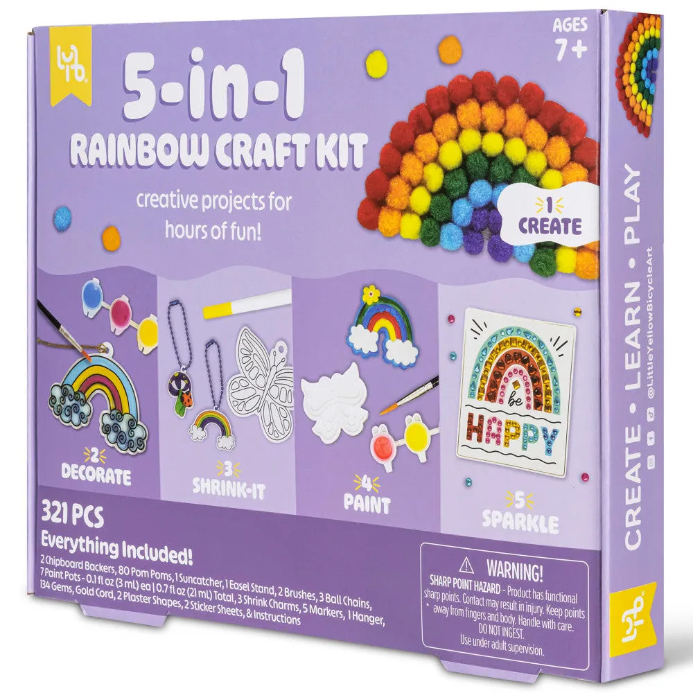 Little Yellow Bicycle Rainbow Explorer 5-in-1 Craft Kit - Colorful
