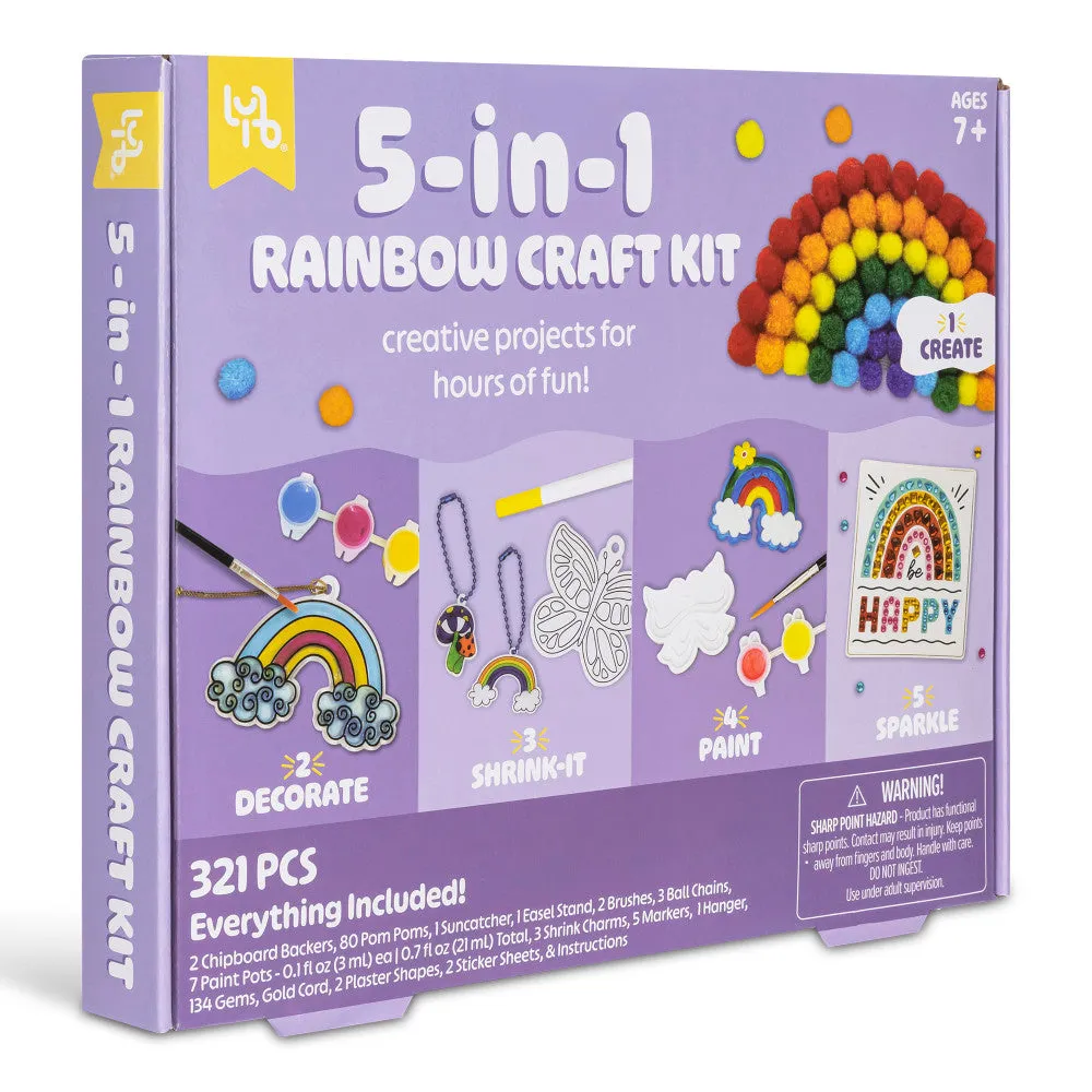 Little Yellow Bicycle Rainbow Explorer 5-in-1 Craft Kit - Colorful