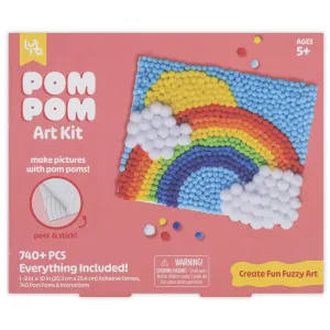 Little Yellow Bicycle: Rainbow Pom Pom Art Kit - DIY Craft Project