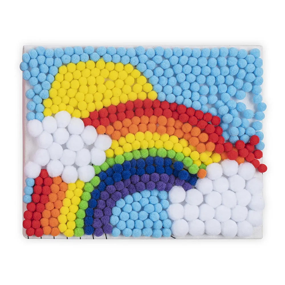 Little Yellow Bicycle: Rainbow Pom Pom Art Kit - DIY Craft Project