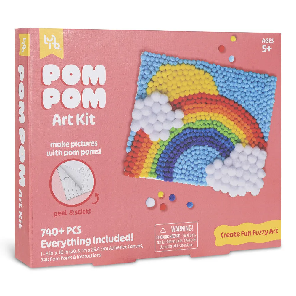 Little Yellow Bicycle: Rainbow Pom Pom Art Kit - DIY Craft Project