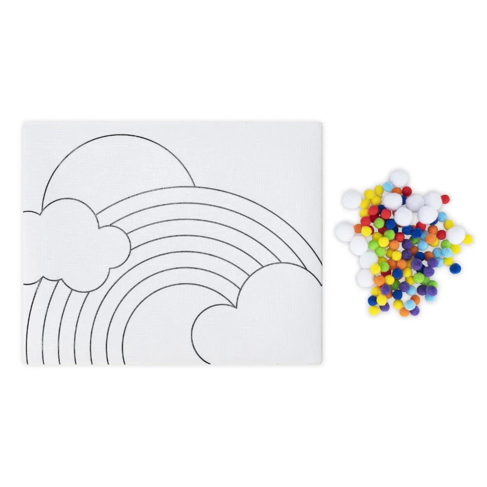 Little Yellow Bicycle: Rainbow Pom Pom Art Kit - DIY Craft Project
