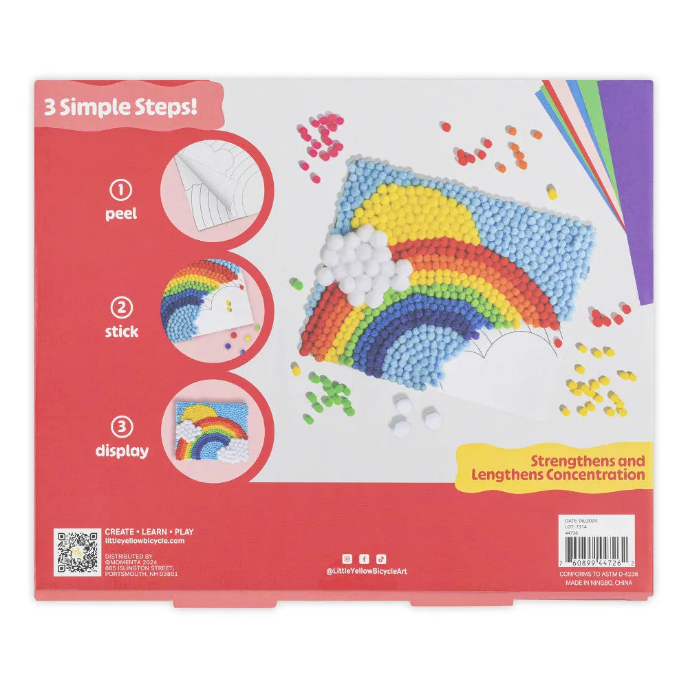 Little Yellow Bicycle: Rainbow Pom Pom Art Kit - DIY Craft Project