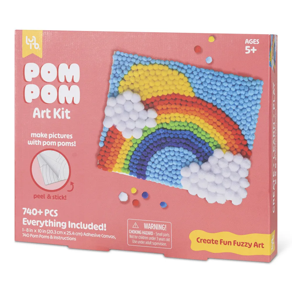 Little Yellow Bicycle: Rainbow Pom Pom Art Kit - DIY Craft Project