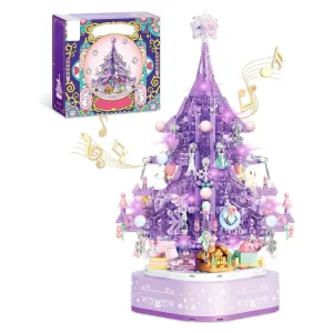 Mavlly P6839 urple Crystal Christmas Tree Building Block Set 729 PCS