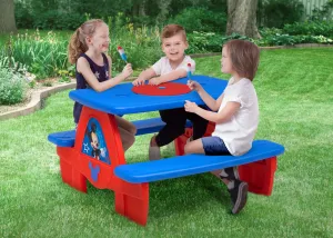 Mickey Mouse 4 Seat Activity Picnic Table with LEGO Compatible Tabletop