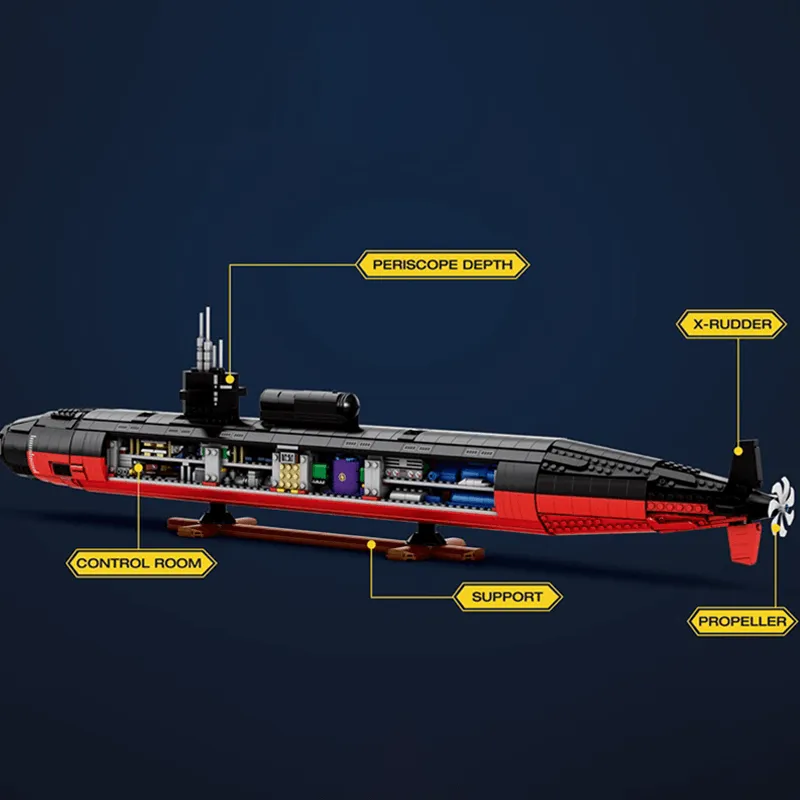 Military Los Angeles-Class SSN Submarine 2987pcs