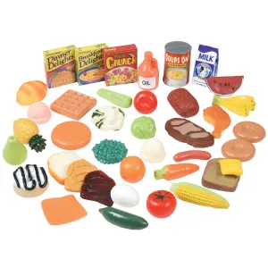Mini Play Food Set | 37-Piece Plastic Toy Kitchen Set