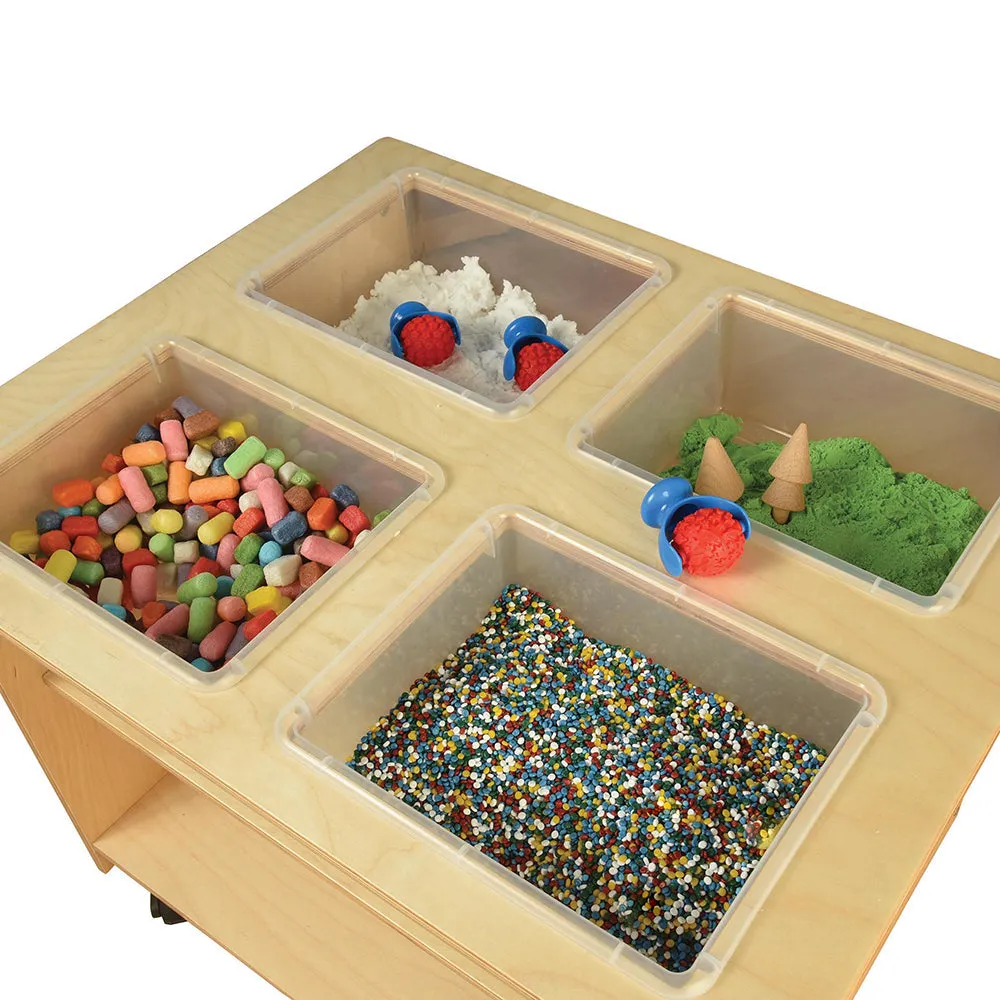 Mobile Sensory Table with Trays & Lids