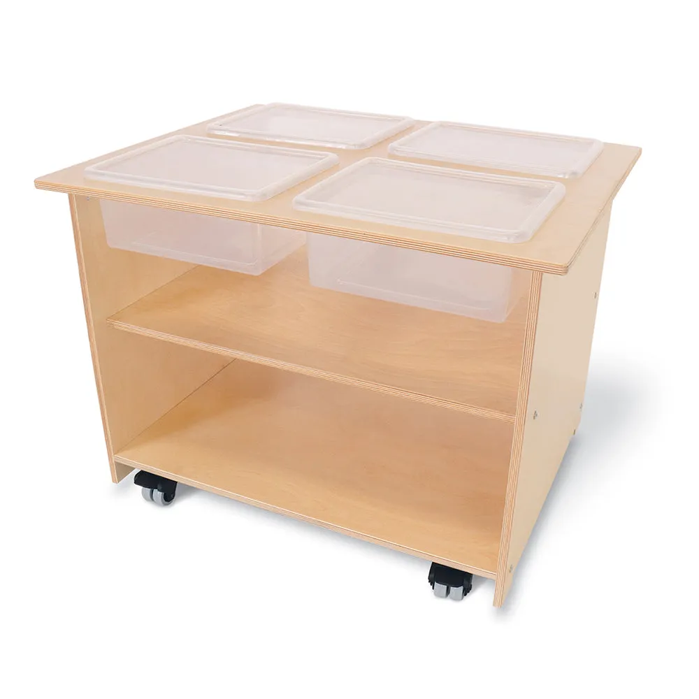 Mobile Sensory Table with Trays & Lids