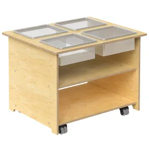 Mobile Sensory Table with Trays & Lids