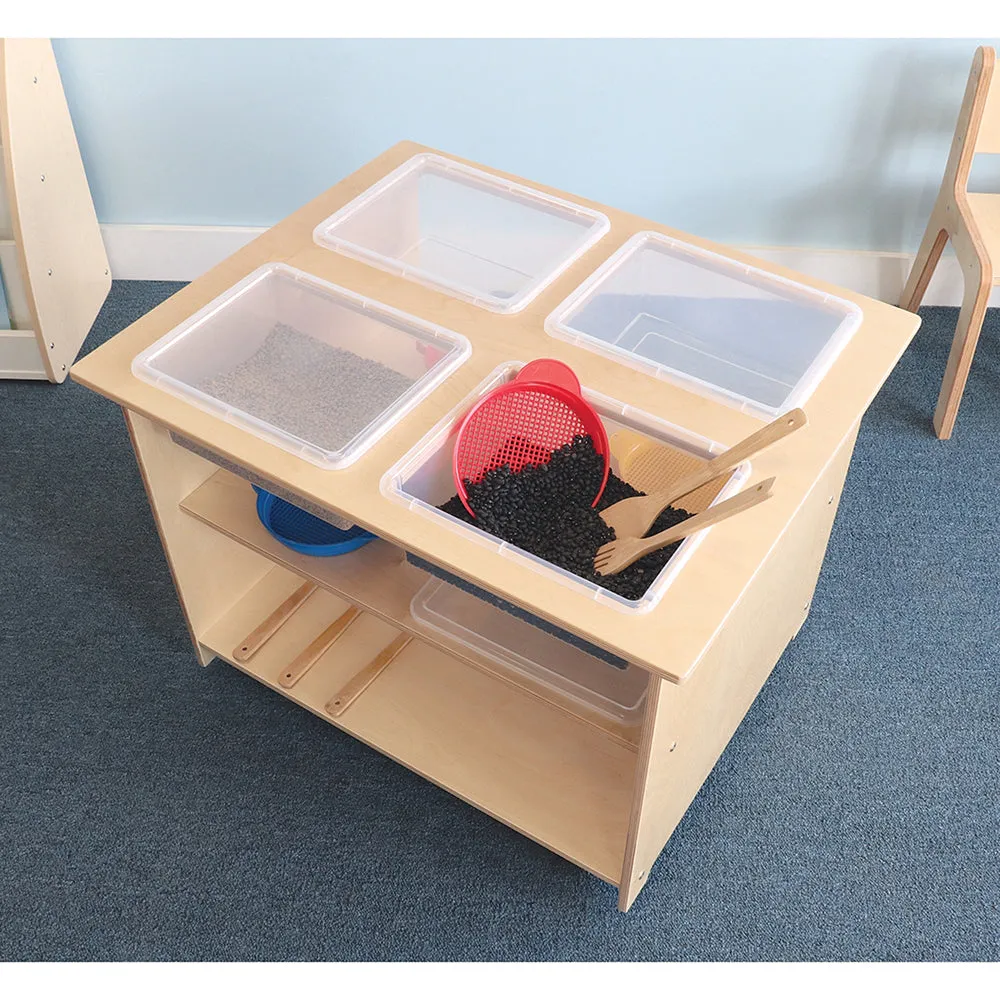 Mobile Sensory Table with Trays & Lids