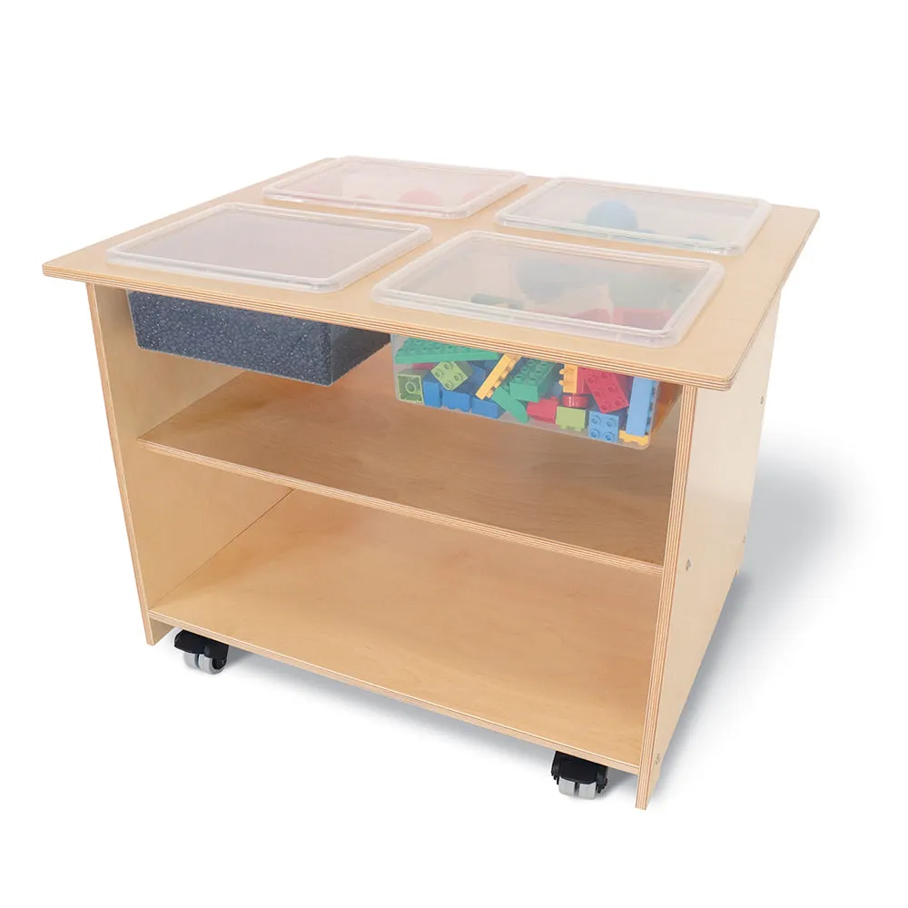 Mobile Sensory Table with Trays & Lids
