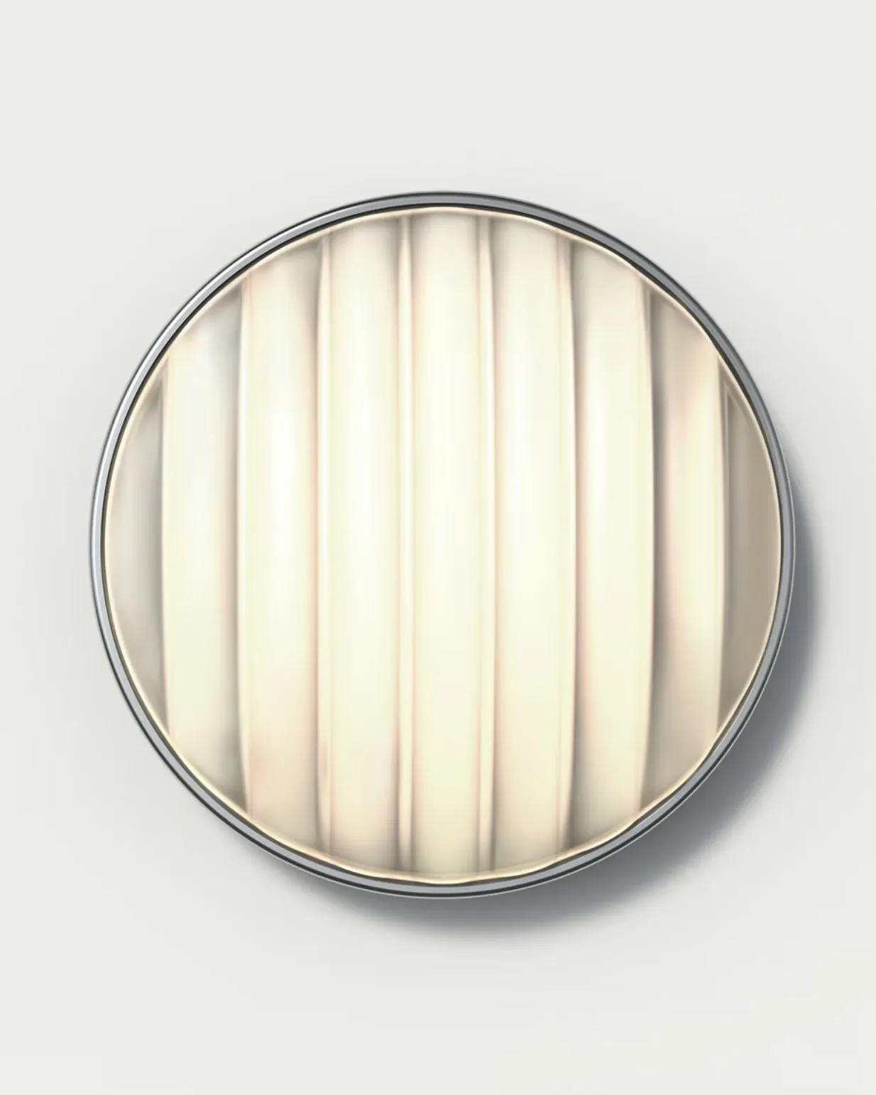 Modern Wide-Ribbed Glass Bunker Light