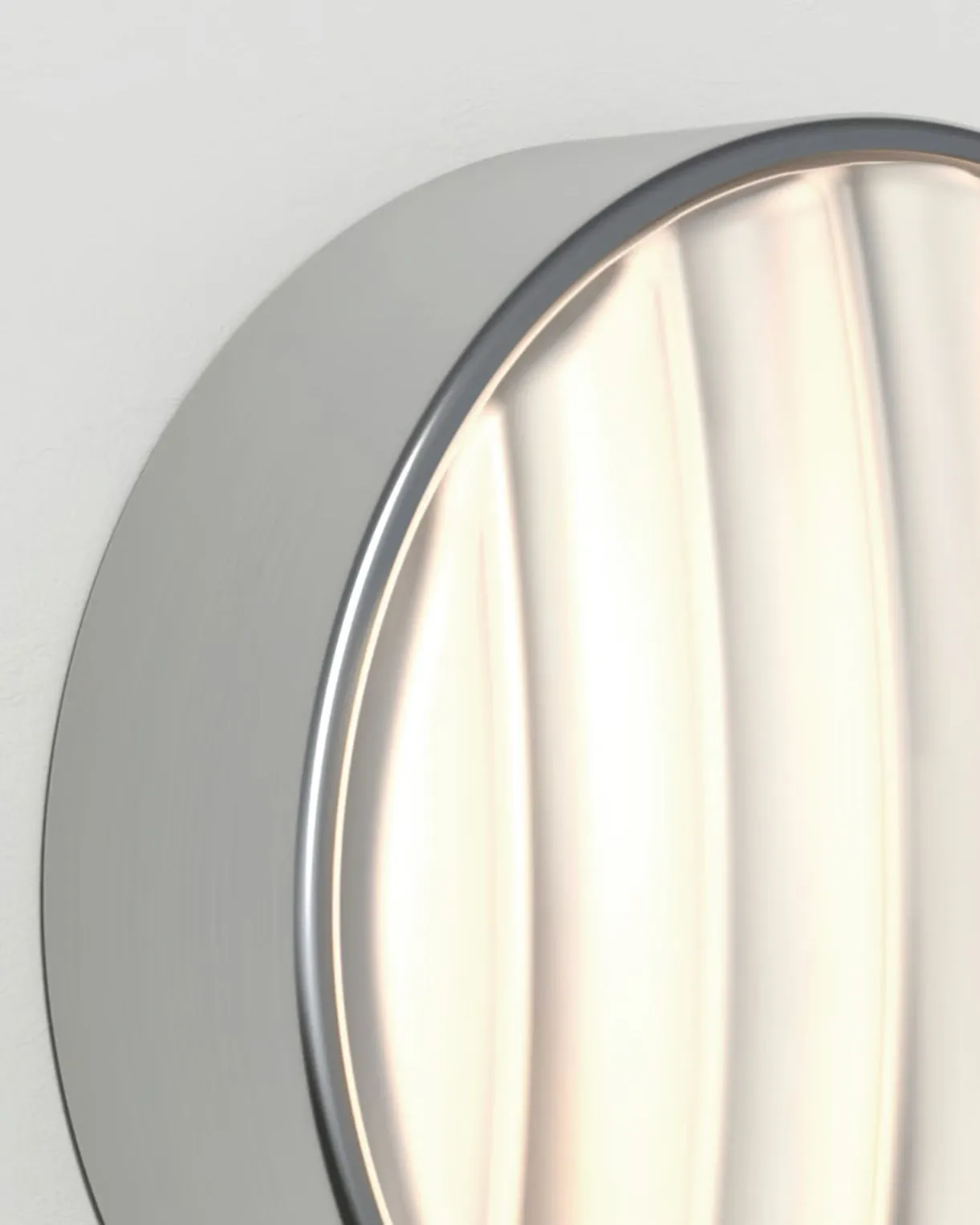 Modern Wide-Ribbed Glass Bunker Light