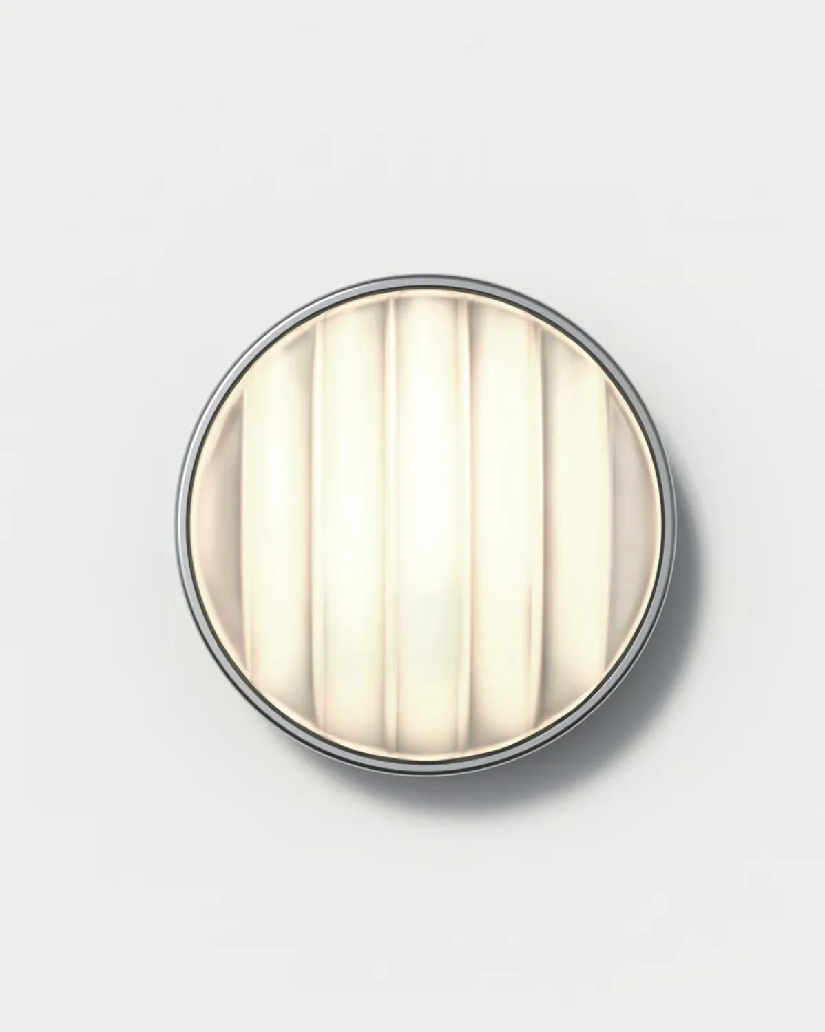 Modern Wide-Ribbed Glass Bunker Light