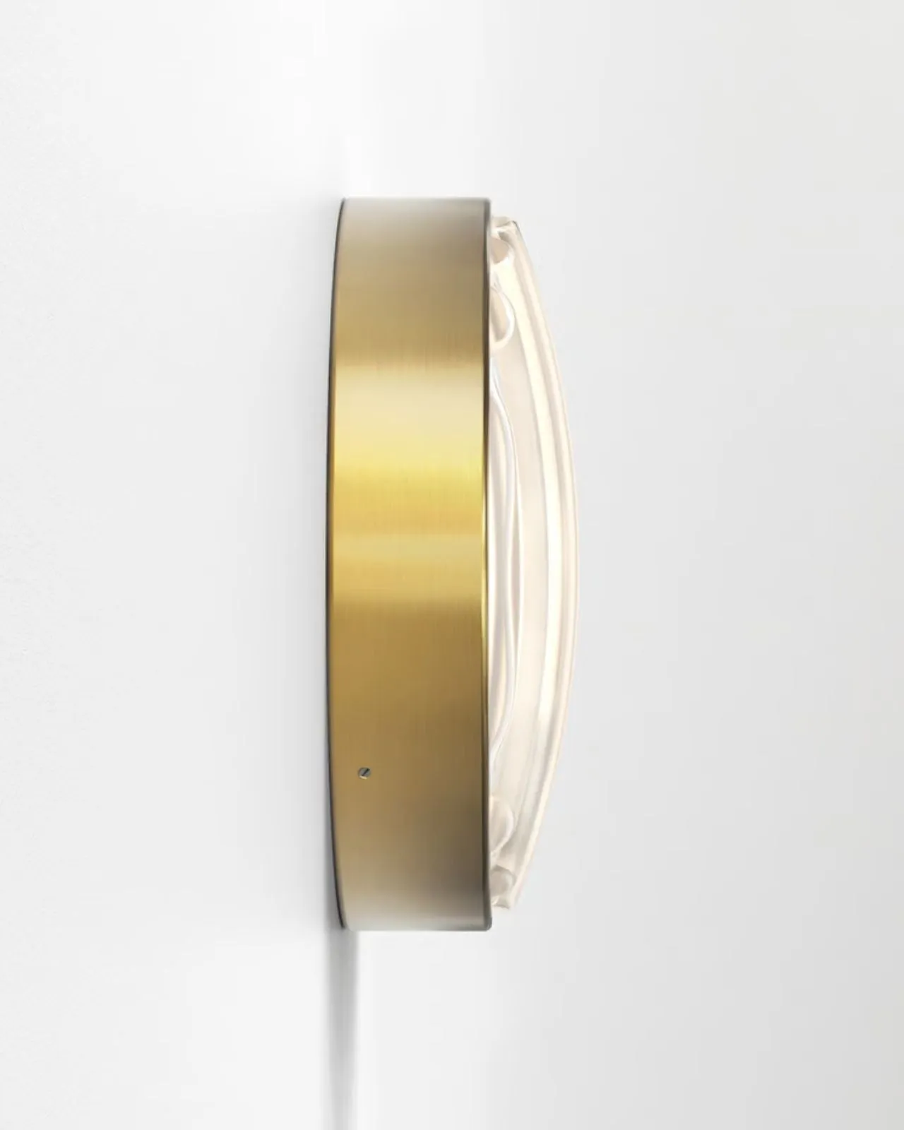 Modern Wide-Ribbed Glass Bunker Light