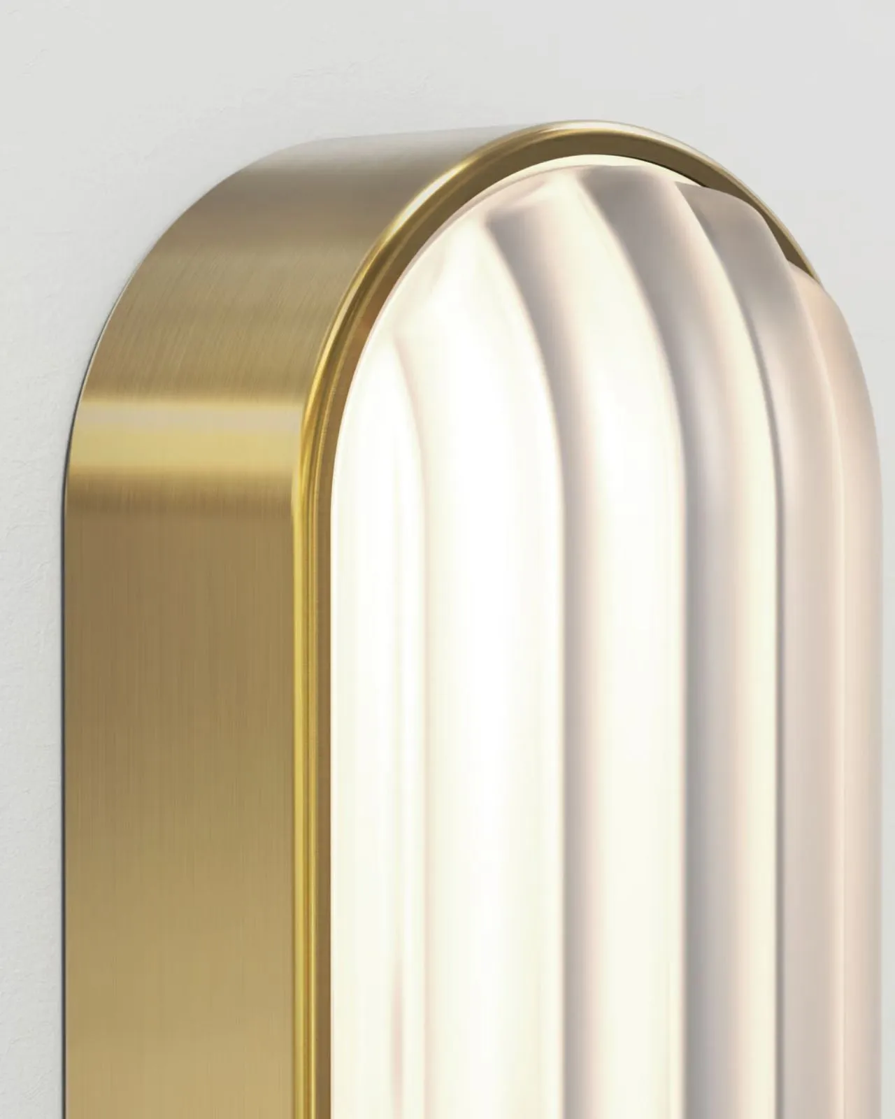 Oval Wide-Ribbed Glass Bulkhead Light
