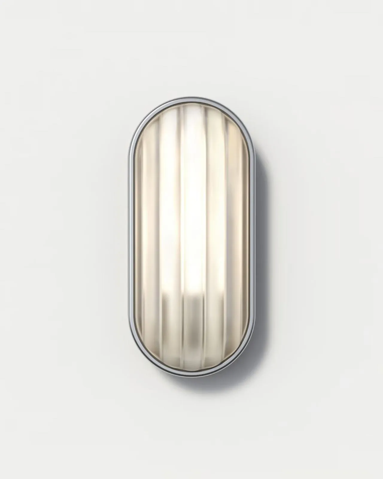 Oval Wide-Ribbed Glass Bulkhead Light