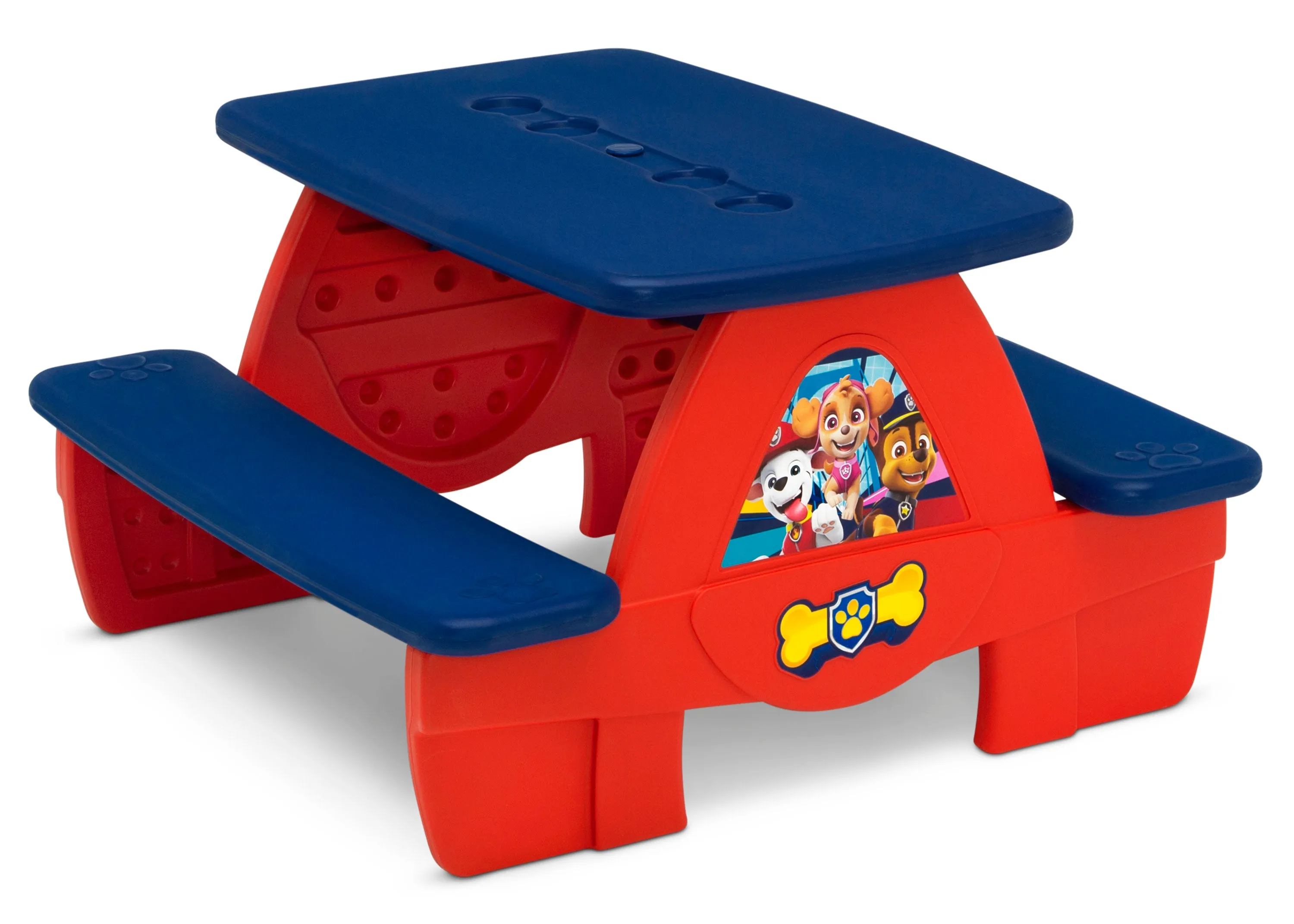 PAW Patrol 4 Seat Activity Picnic Table with LEGO Compatible Tabletop