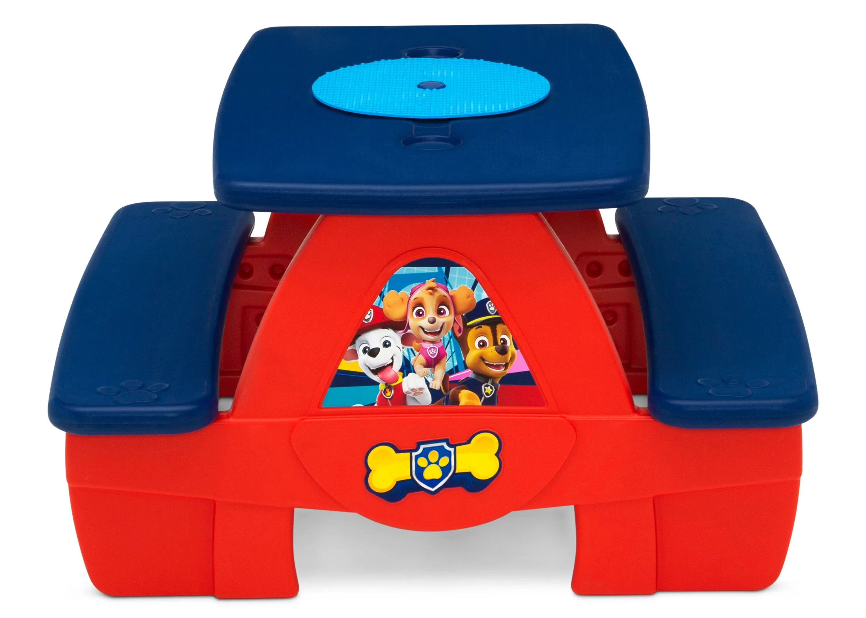 PAW Patrol 4 Seat Activity Picnic Table with LEGO Compatible Tabletop