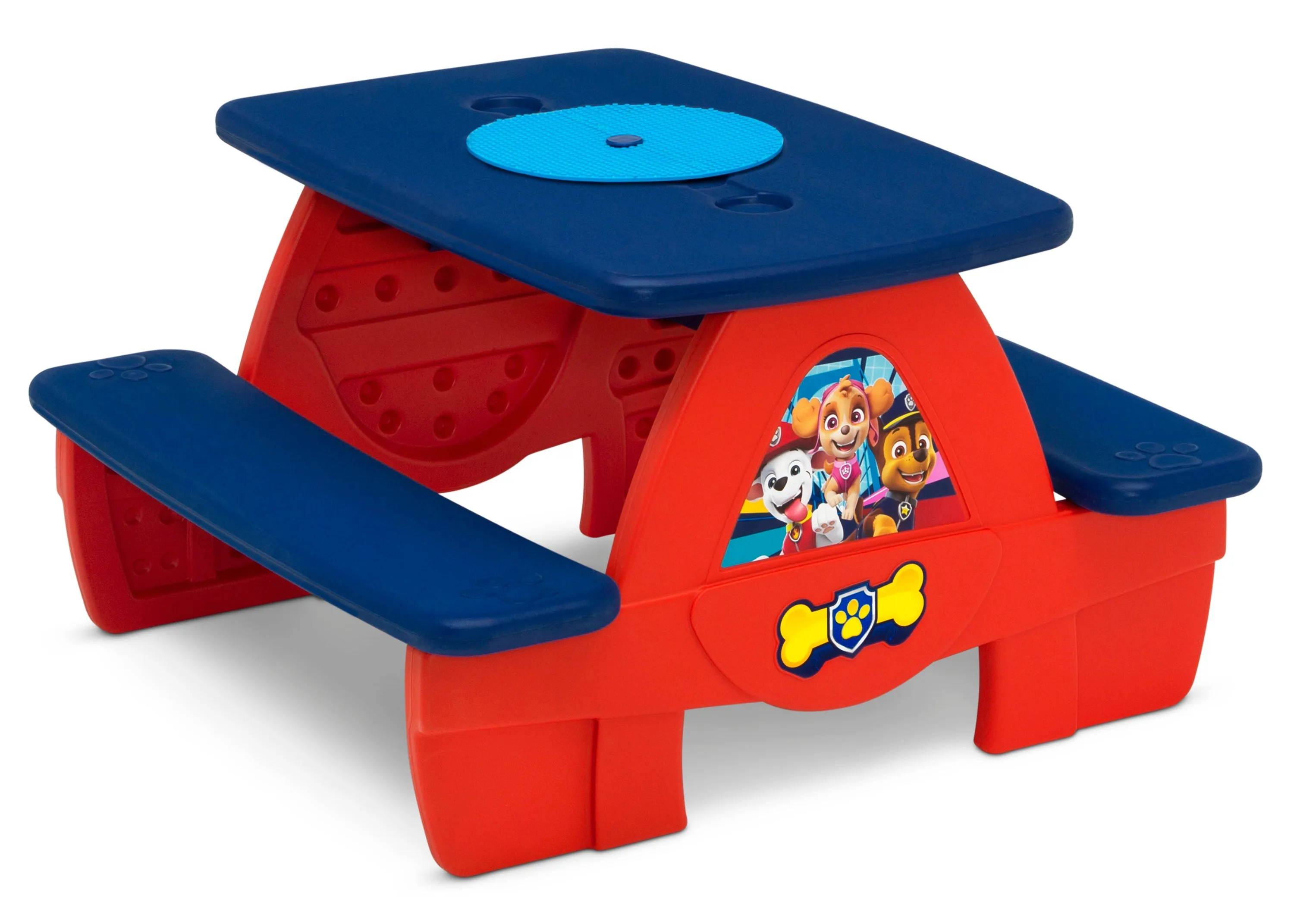 PAW Patrol 4 Seat Activity Picnic Table with LEGO Compatible Tabletop