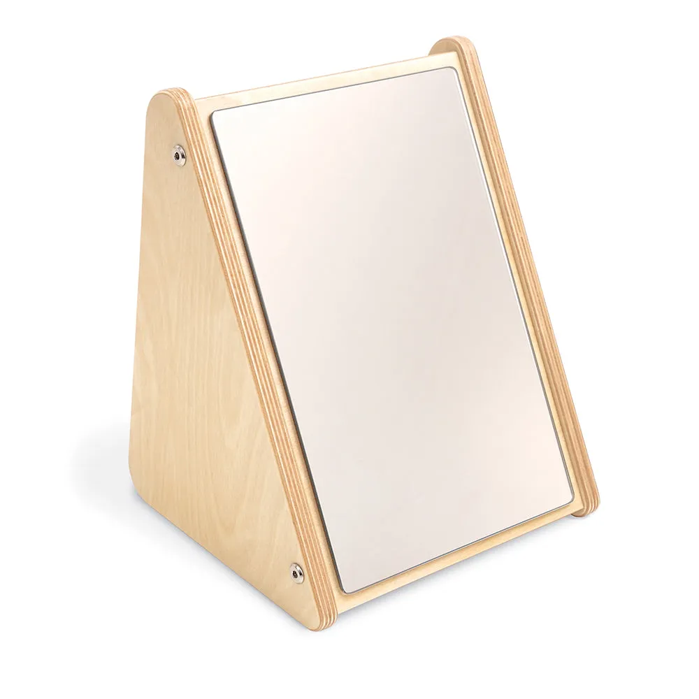 Peek-A-Boo Angled Mirror with Eco-Friendly Wooden Stand