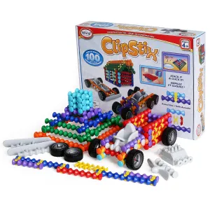 Popular Playthings Clipstix 100-Piece Construction Set for Creative Play