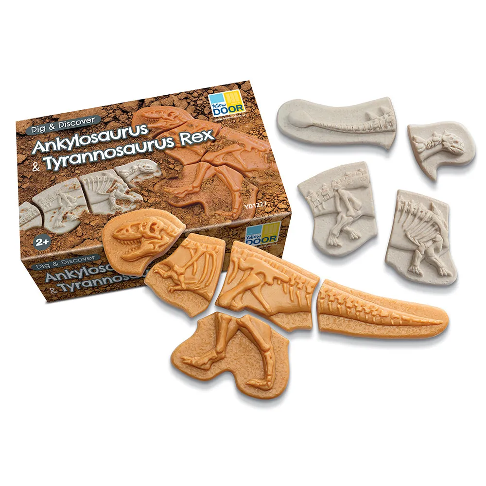 Prehistoric Fossil Dig & Build Set | 6 Dinosaur Skeletons Puzzle Kit