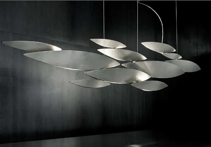 "I lucci Argentati" Modern Suspension Ceiling Light By Terzani
