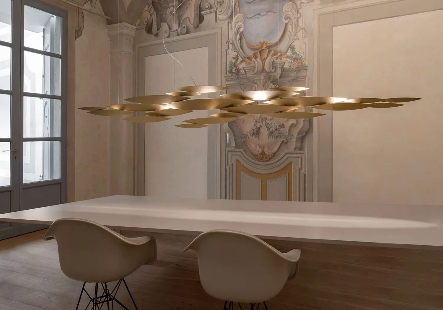 "I lucci Argentati" Modern Suspension Ceiling Light By Terzani