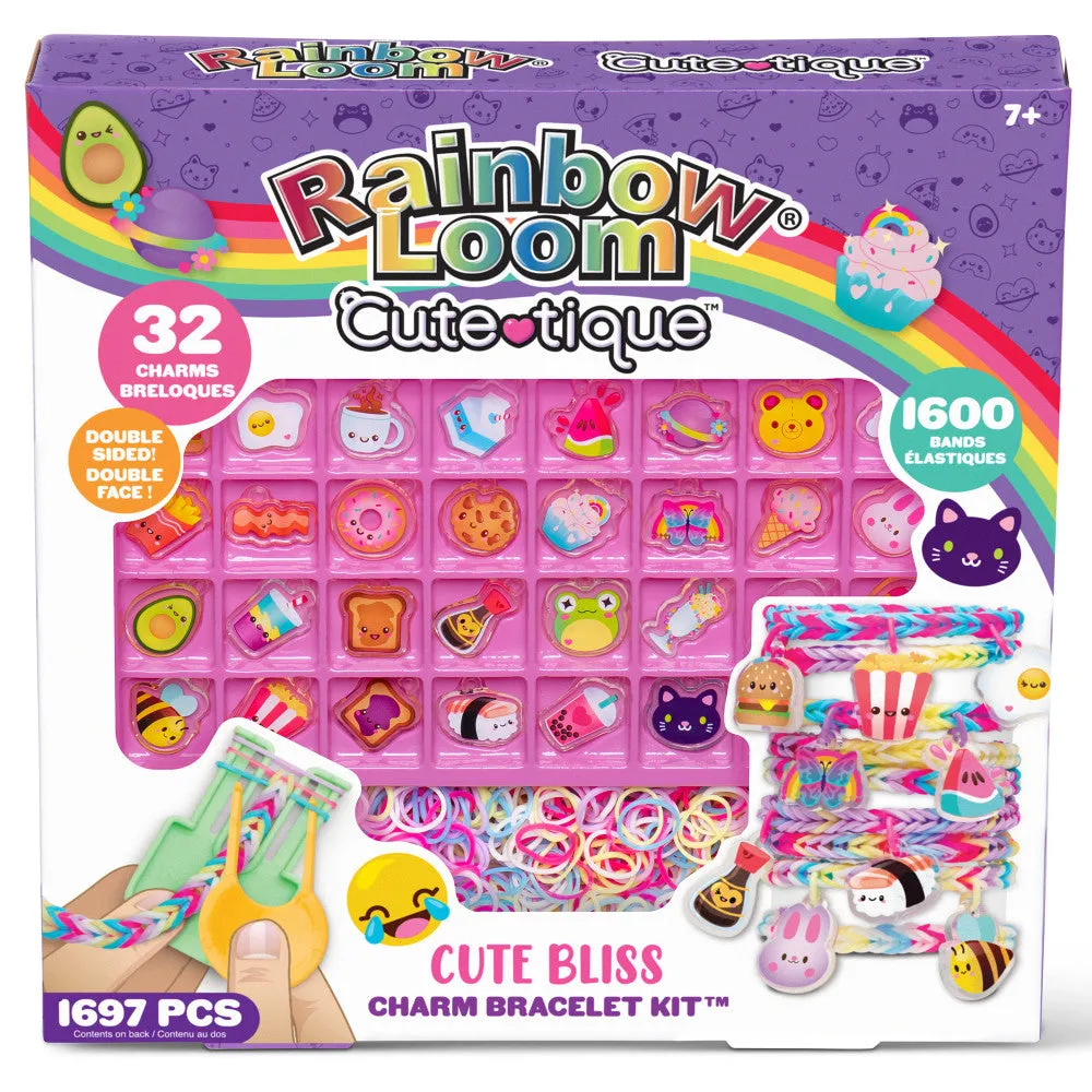 Rainbow Loom Cute-Tique Cute Bliss Charm Bracelet Kit - Creative DIY Jewelry Making Set for Kids 7 