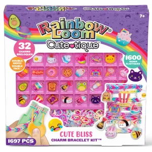 Rainbow Loom Cute-Tique Cute Bliss Charm Bracelet Kit - Creative DIY Jewelry Making Set for Kids 7 